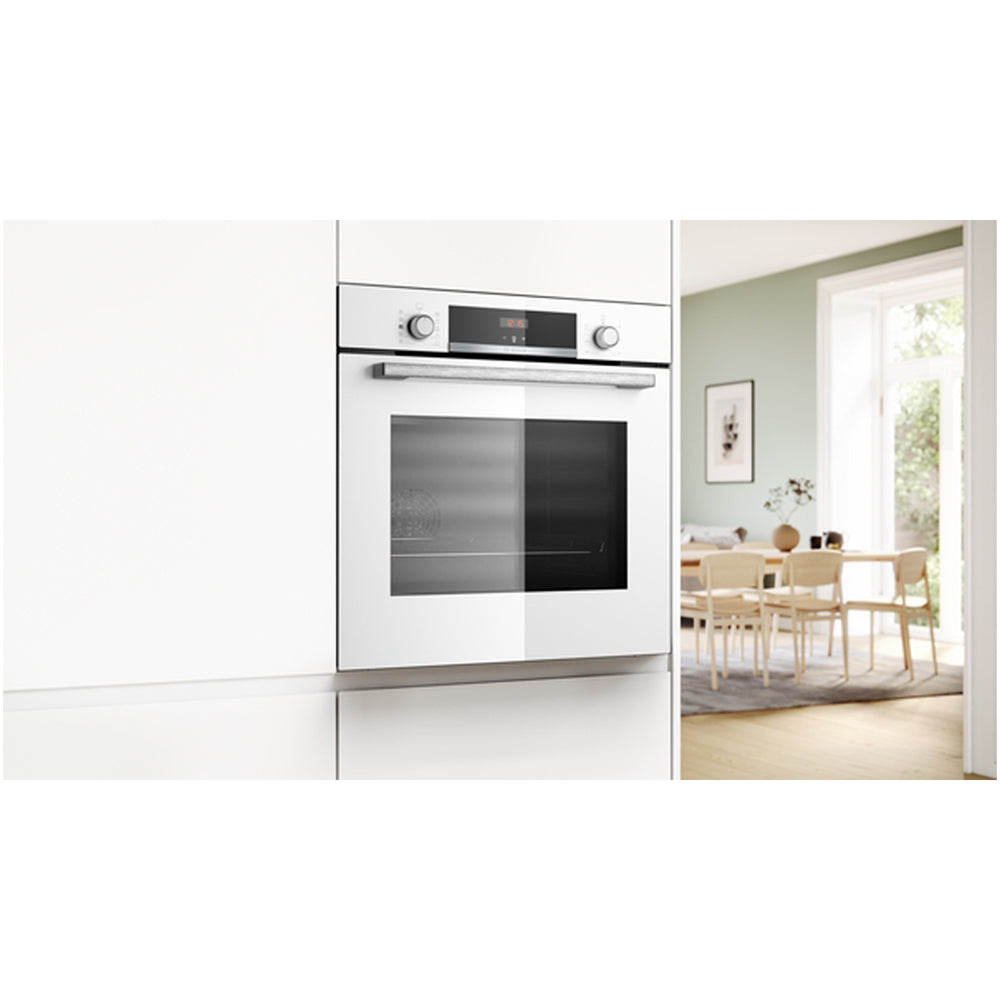 Bosch HQA534BW3B Series 4 71L Built-In Electric Single Oven White - A+ Rated