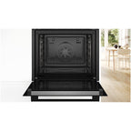 Bosch HQA574BB3B Series 4 71L Built-In Electric Single Pyrolytic Oven Black - A+ Rated