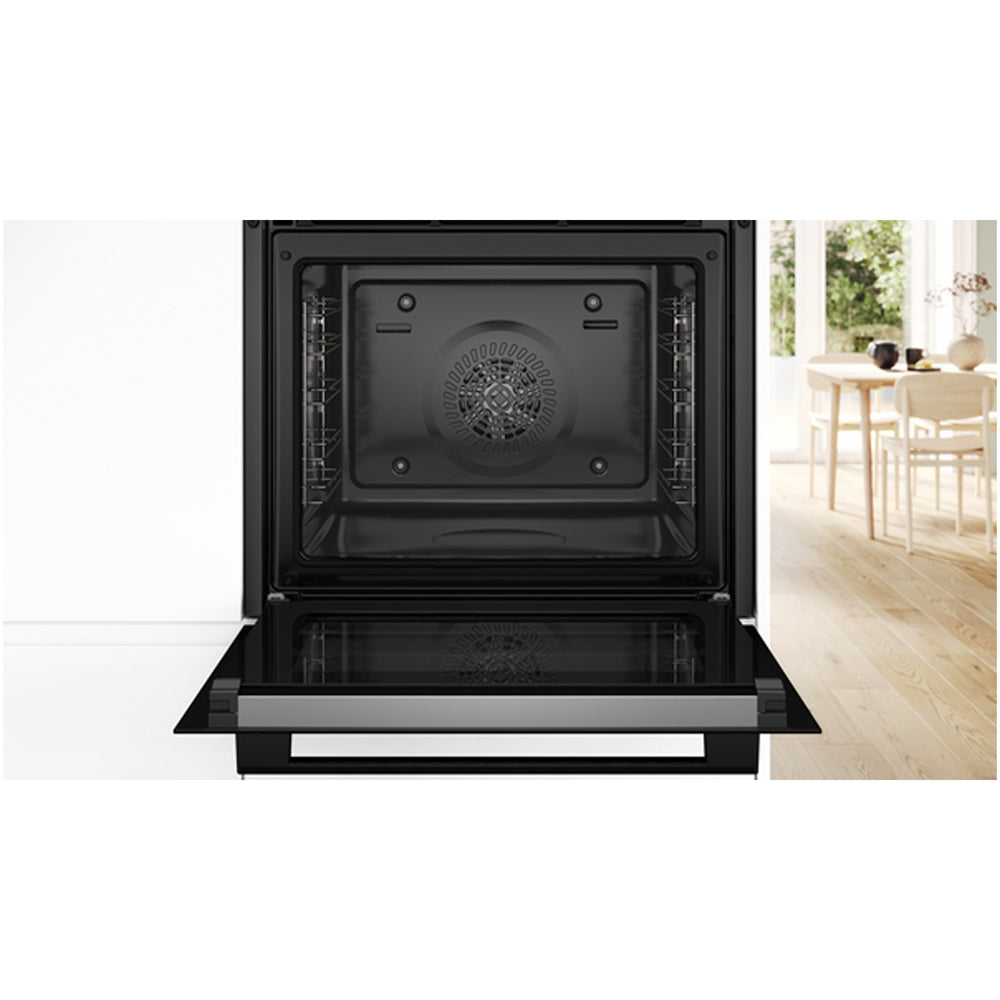 Bosch HQA574BB3B Series 4 71L Built-In Electric Single Pyrolytic Oven Black - A+ Rated