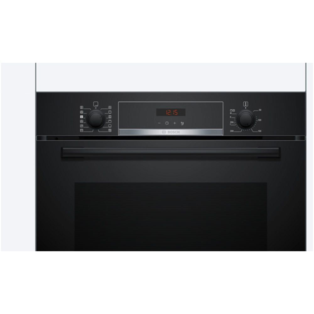 Bosch HQA574BB3B Series 4 71L Built-In Electric Single Pyrolytic Oven Black - A+ Rated