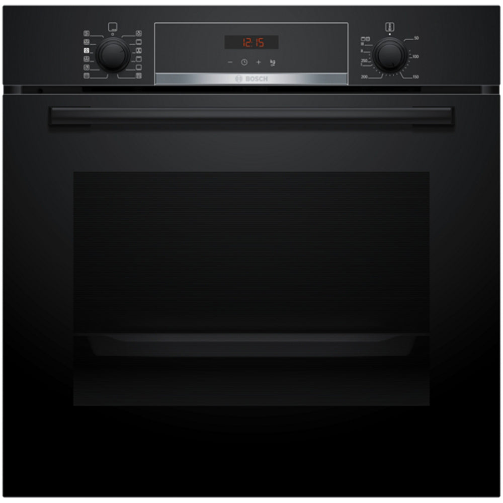 Bosch HQA574BB3B Series 4 71L Built-In Electric Single Pyrolytic Oven Black - A+ Rated