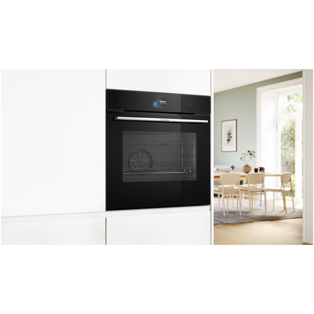 Bosch HSG7584B1 Series 8 71L Built-In Electric Single Oven Black - A+ Rated