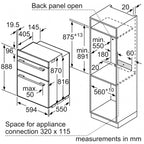 Bosch MBA578BS7B Series 6 Built-In Electric Double Oven Stainless Steel - A Rated