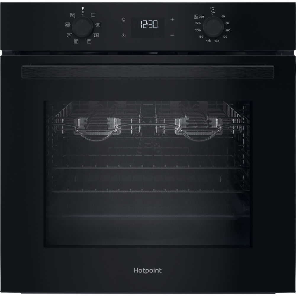 Hotpoint HO455HZBUK Class 2 Built-In Single Multifunction Oven with Multiflow and Easy Grill Black