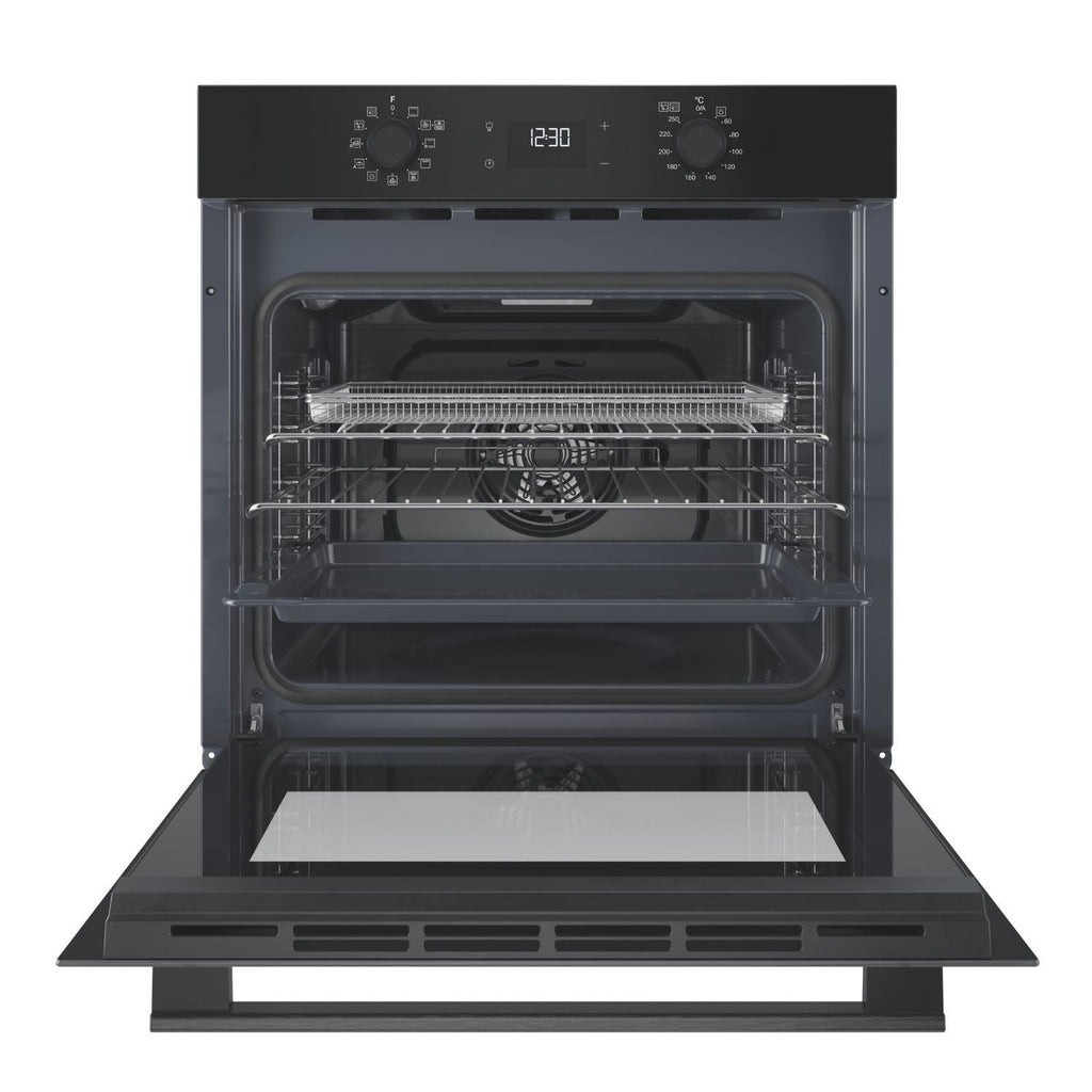 Hotpoint HO458CFBUK Class 2 Built-in Electric Single Oven with Air Fry Black