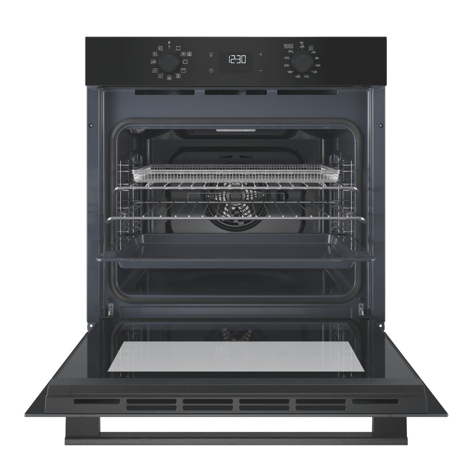 Hotpoint HO458CFBUK Class 2 Built-in Electric Single Oven with Air Fry Black