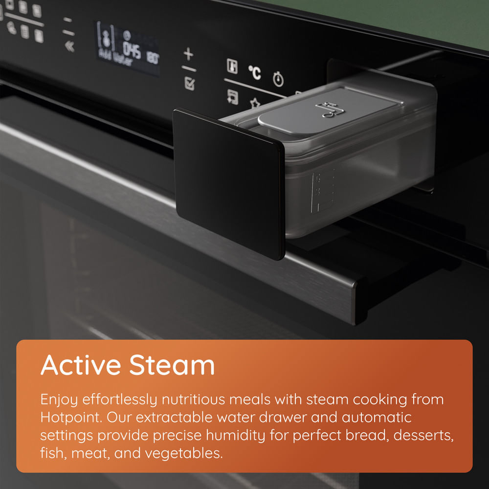 Hotpoint HOI6A8PT1SBUK Class 6 Built-In Electric Single Oven With Pyrolytic Cleaning Black