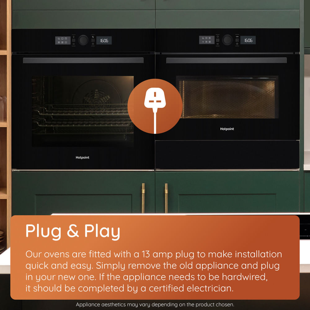 Hotpoint HOI6A8PT1SXUK Class 6 Built-In Electric Single Oven With Pyrolytic Cleaning Stainless Steel