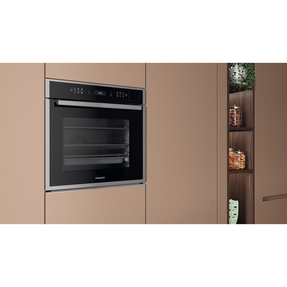 Hotpoint HOI6A8PT1SXUK Class 6 Built-In Electric Single Oven With Pyrolytic Cleaning Stainless Steel