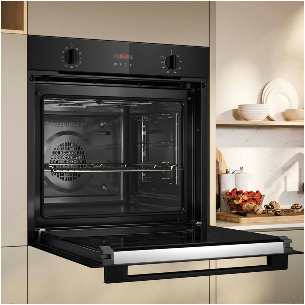 Neff B2DCG7AK3B N30 Built In 60cm Electric Single Oven with Pyrolytic Cleaning Black