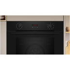 Neff B2DCG7AK3B N30 Built In 60cm Electric Single Oven with Pyrolytic Cleaning Black