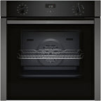 Neff B3ACE4AG3B N50 Slide and Hide 60cm Built In Electric Single Oven Graphite Grey A+ Rated