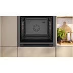 Neff B3ACE4AG3B N50 Slide and Hide 60cm Built In Electric Single Oven Graphite Grey A+ Rated