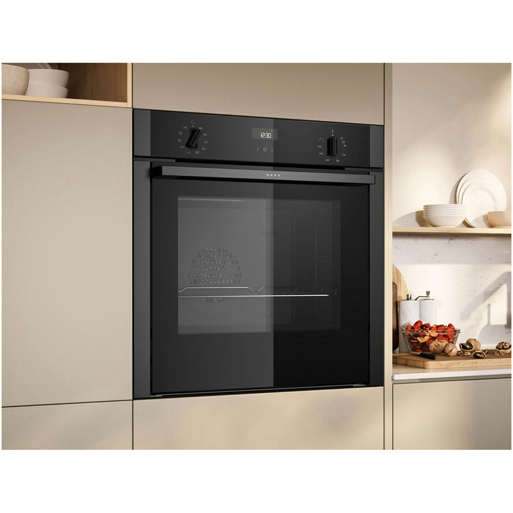 Neff B3ACE4AG3B N50 Slide and Hide 60cm Built In Electric Single Oven Graphite Grey A+ Rated