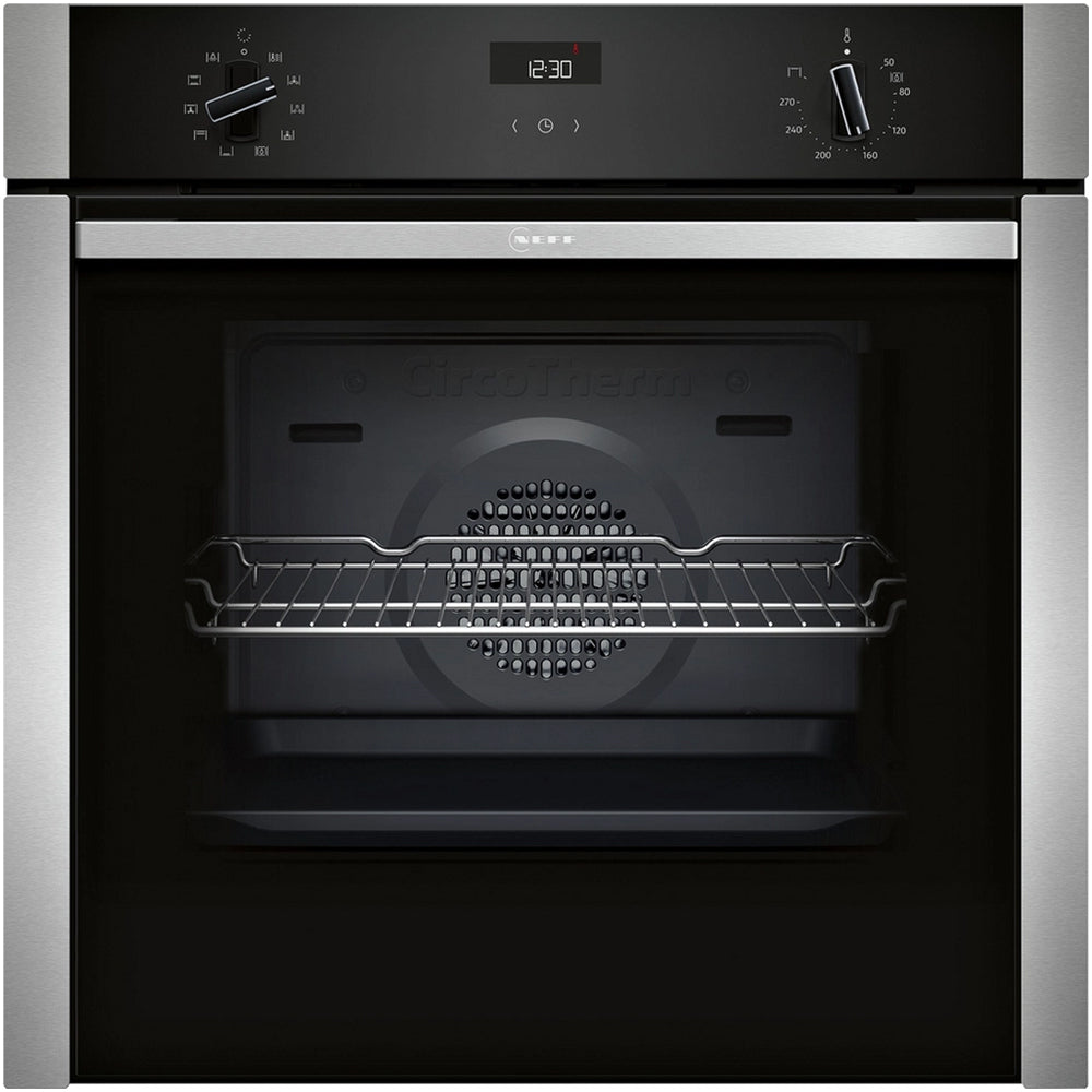 Neff B3ACE4AN3B N50 Slide & Hide 60cm Built In Electric Single Oven Stainless Steel A+ Rated