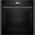 Neff B54CR71G0B N70 Slide and Hide Built-In Electric Single Oven Graphite Grey