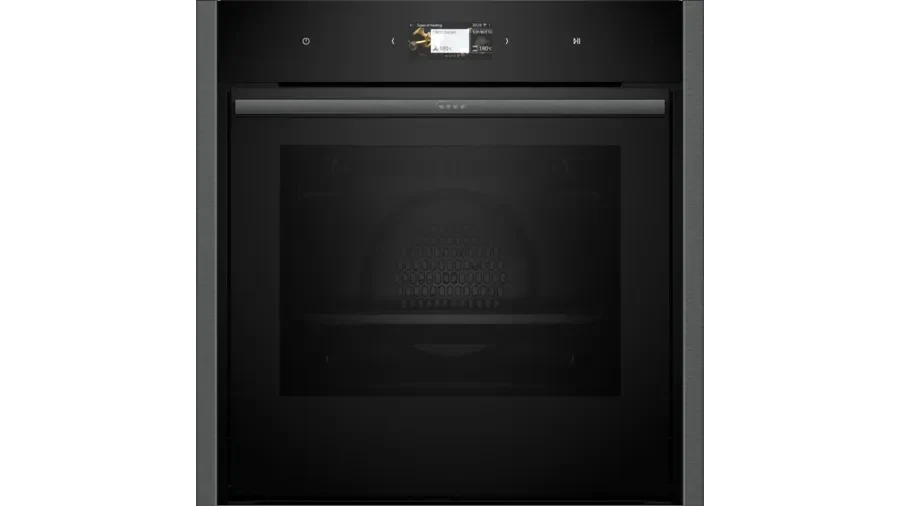 Neff B64CS51G0B N90 Slide and Hide Built-In Electric Single Oven Graphite