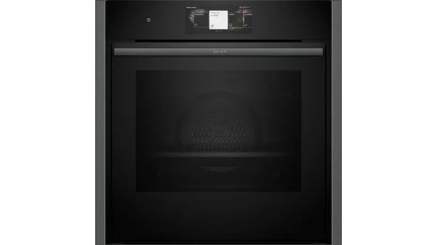 Neff B64CT73G0B N90 Slide and Hide Built-In Electric Single Oven Graphite