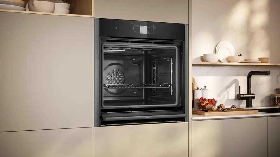 Neff B64CT73G0B N90 Slide and Hide Built-In Electric Single Oven Graphite