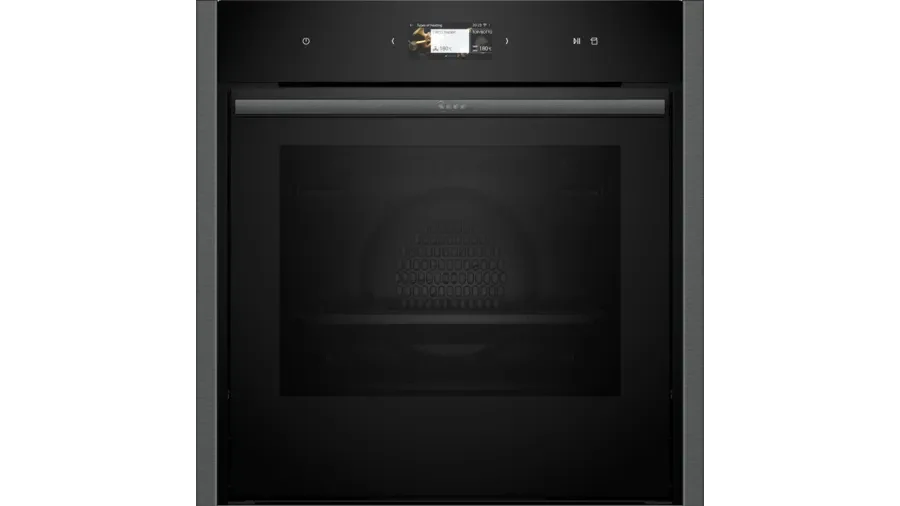 Neff B64FS31G0B N90 Slide and Hide Built-In Electric Single Oven Graphite