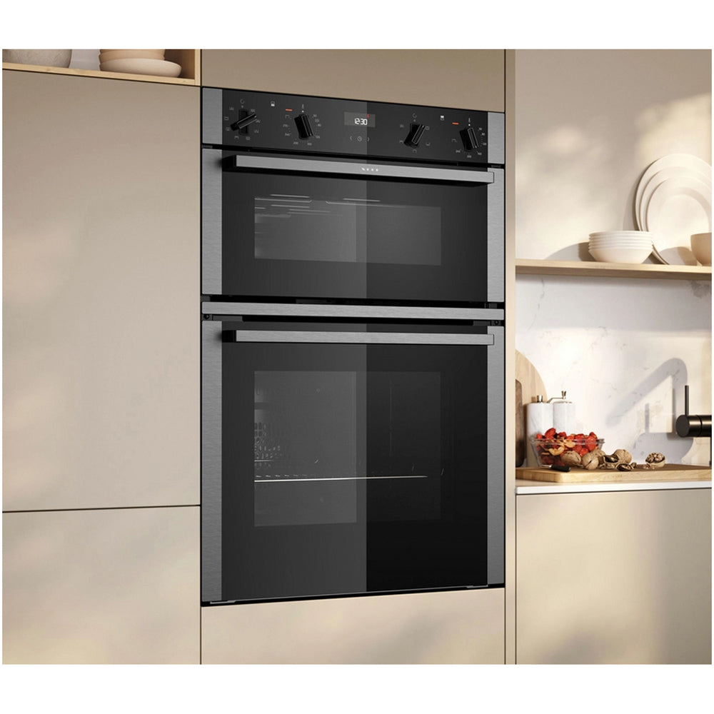 Neff U1ACE2AN3B N50 60cm Built In Electric Double Oven Stainless Steel