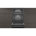 Neff U1GCC0AN0B N30 Built In Electric Double Oven Black & Steel