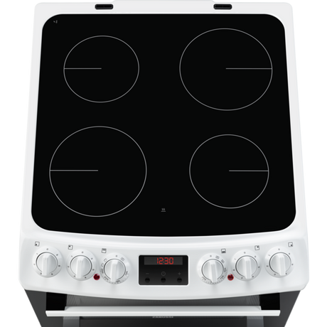 Zanussi ZCV46250WA 55cm Electric Cooker with Ceramic Hob White