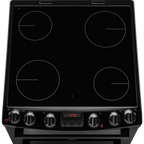 Zanussi ZCV66250BA Ceramic Electric Cooker with Double Oven Black